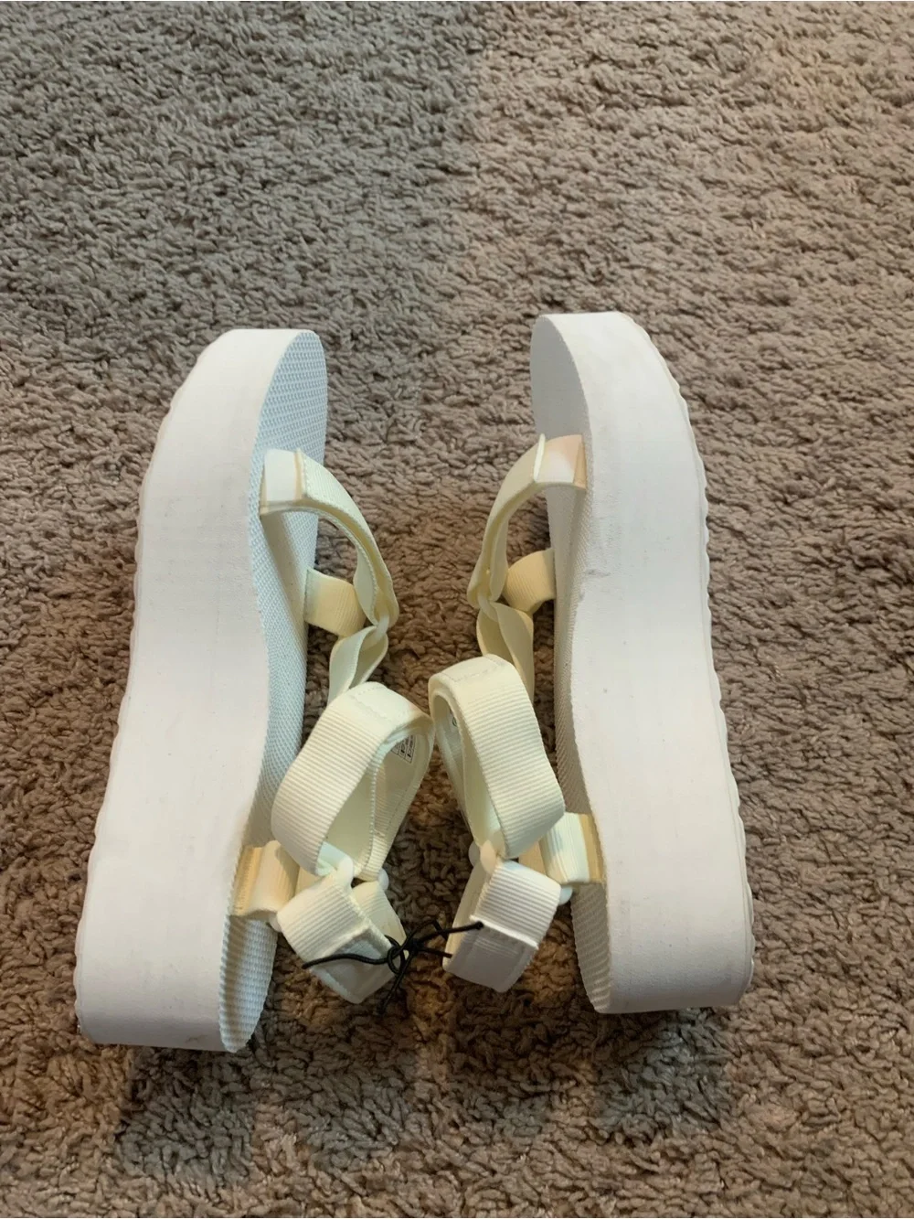Teva White Platform Universal Sandals